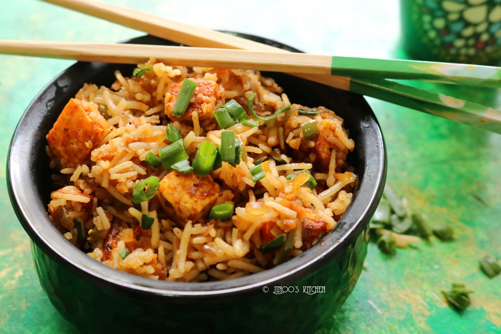 Paneer Fried Rice, Chinese Style Fried Rice