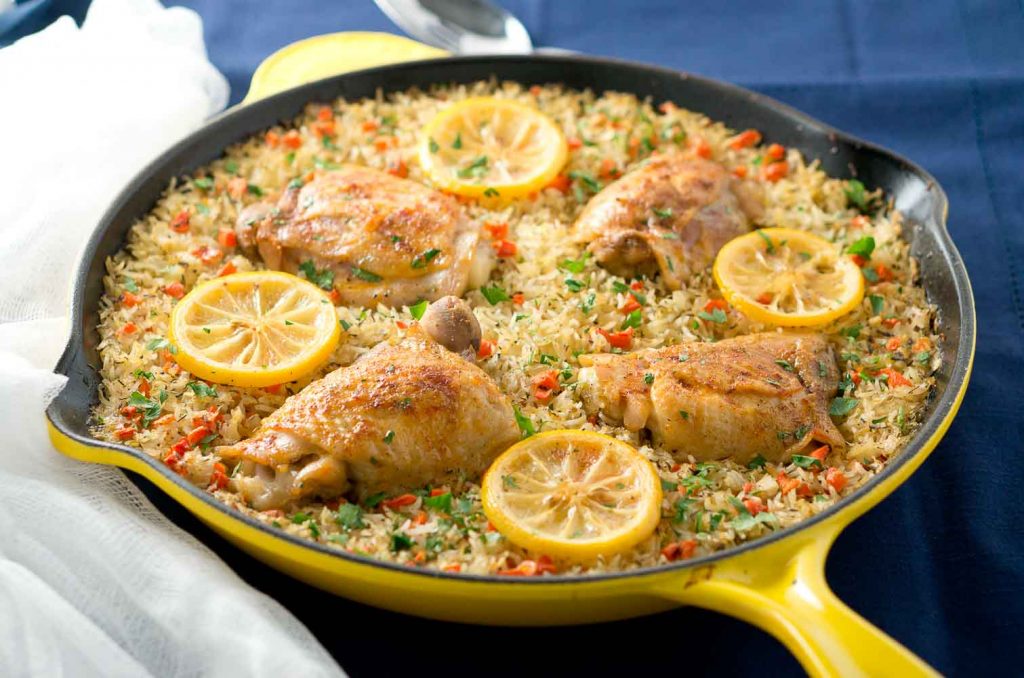 How To Make One Skillet Mediterranean Chicken and Rice