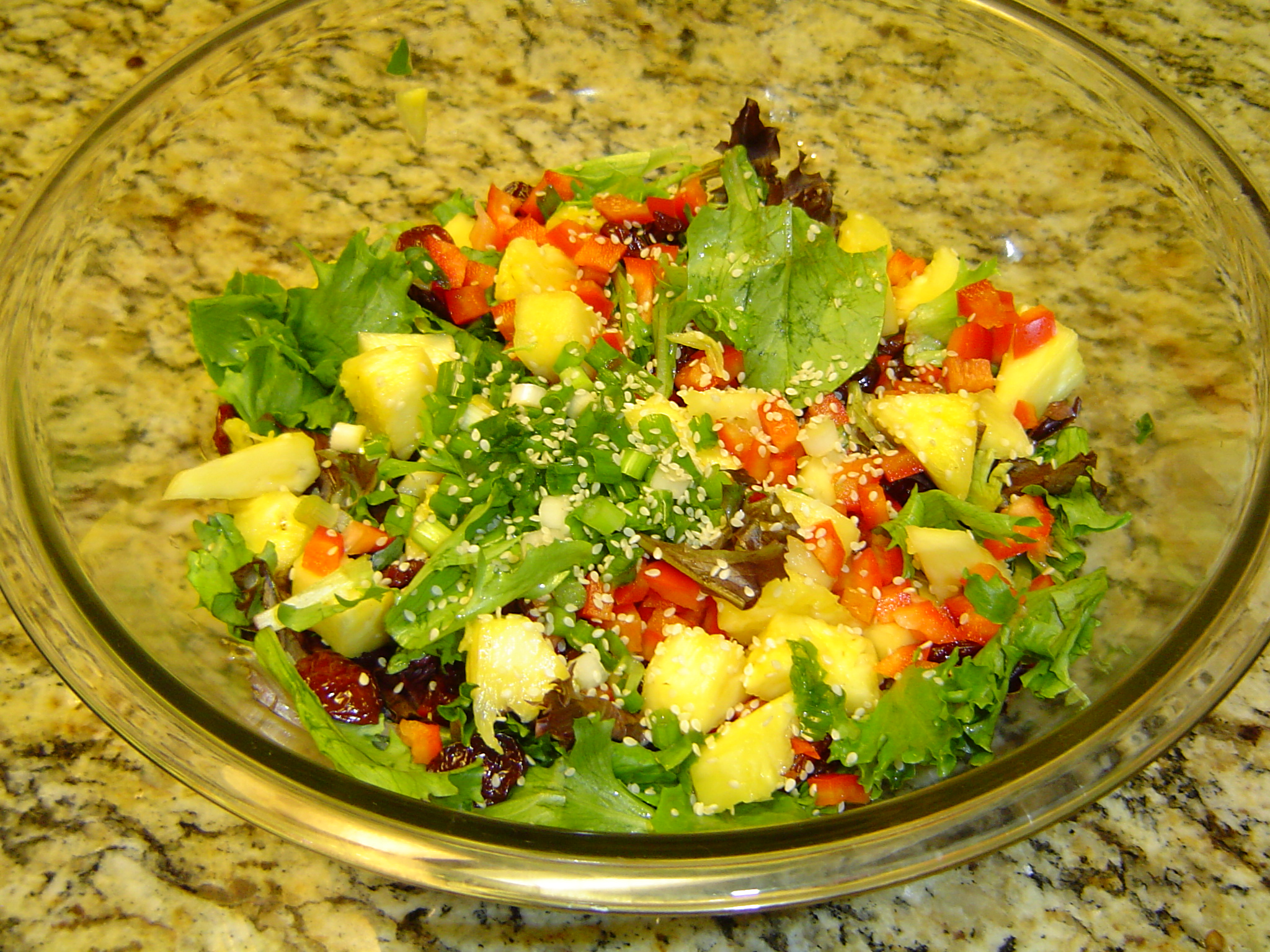 Caribbean Salad with Honey Lime Dressing