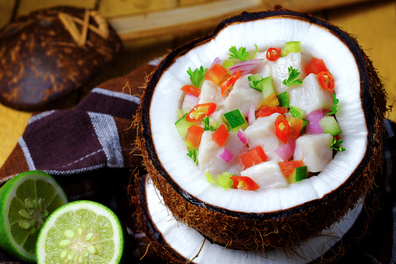 Fijian coconut salad
