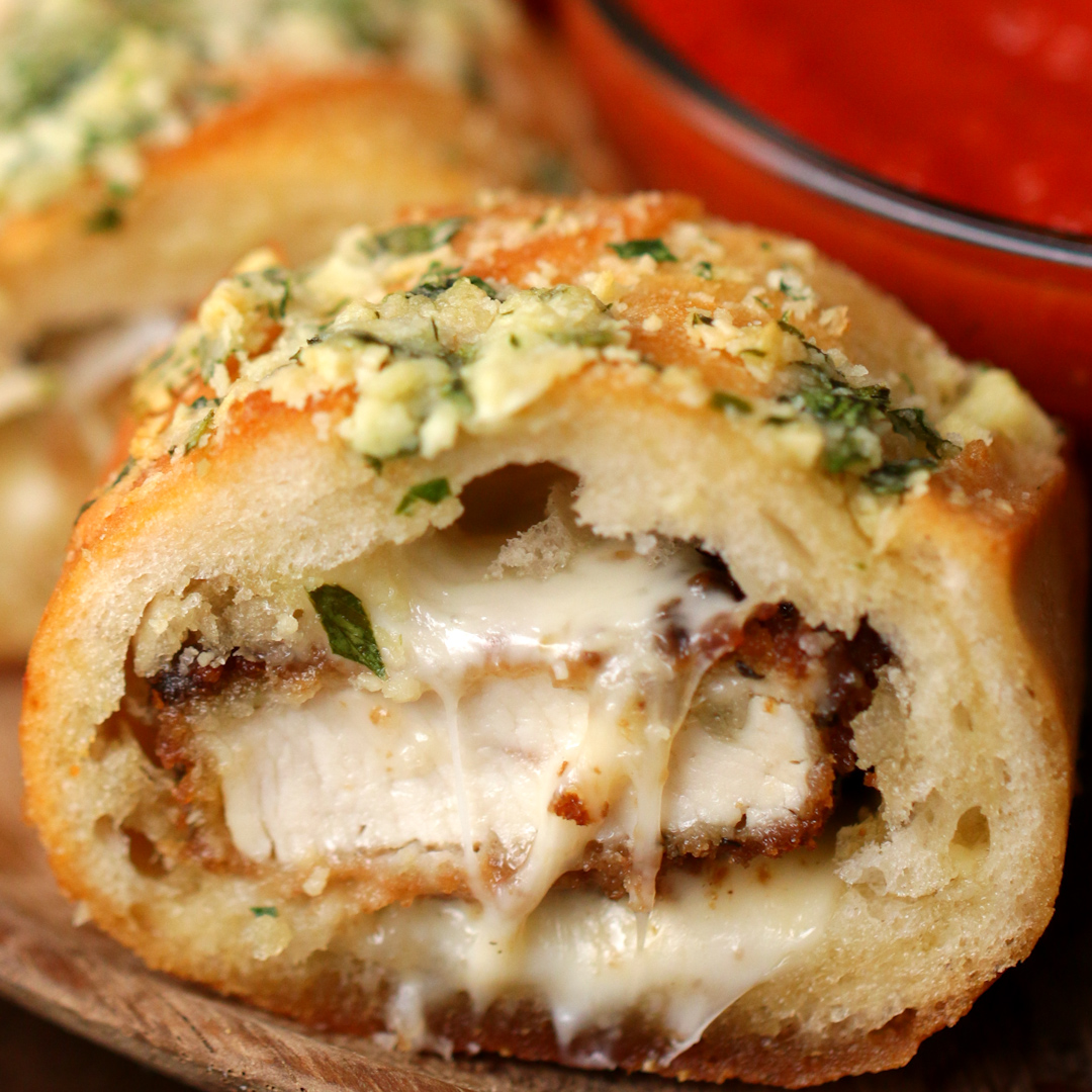 CHICKEN STUFFED FRENCH BREAD