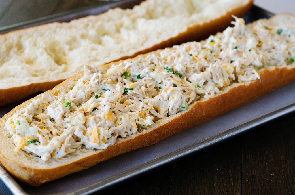 CHICKEN FILLED FRENCH BREAD