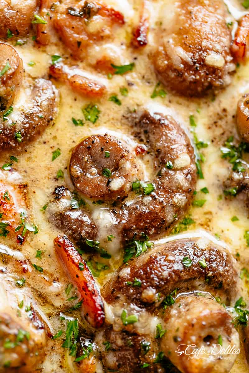Creamy crispy garlic mushroom