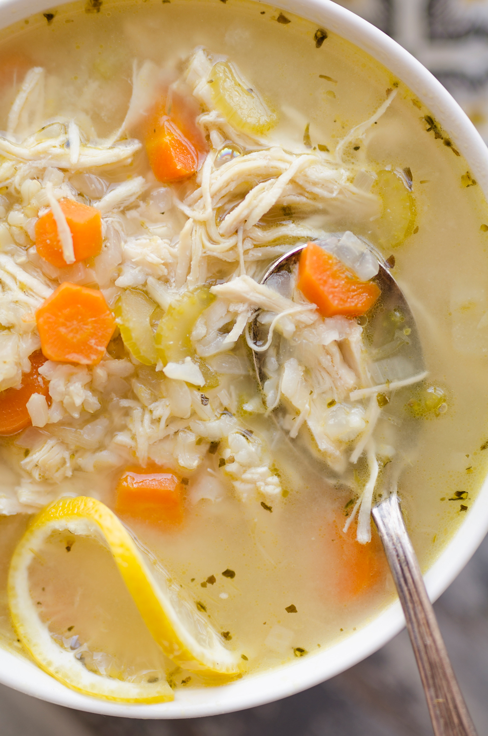 CHICKEN AND BROWN RICE SOUP