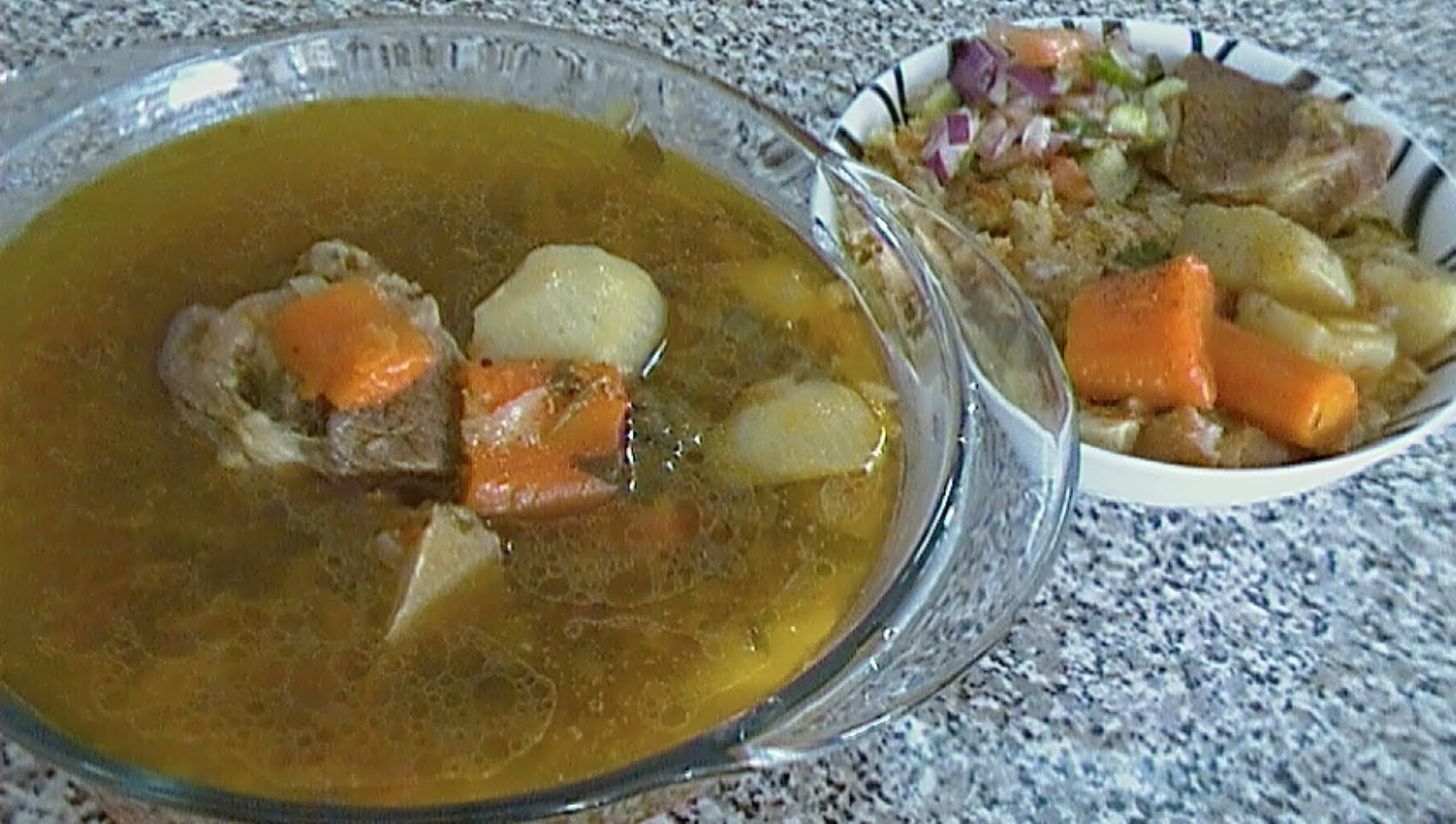 Shorwa-E-Tarkari (meat and vegetable soup)