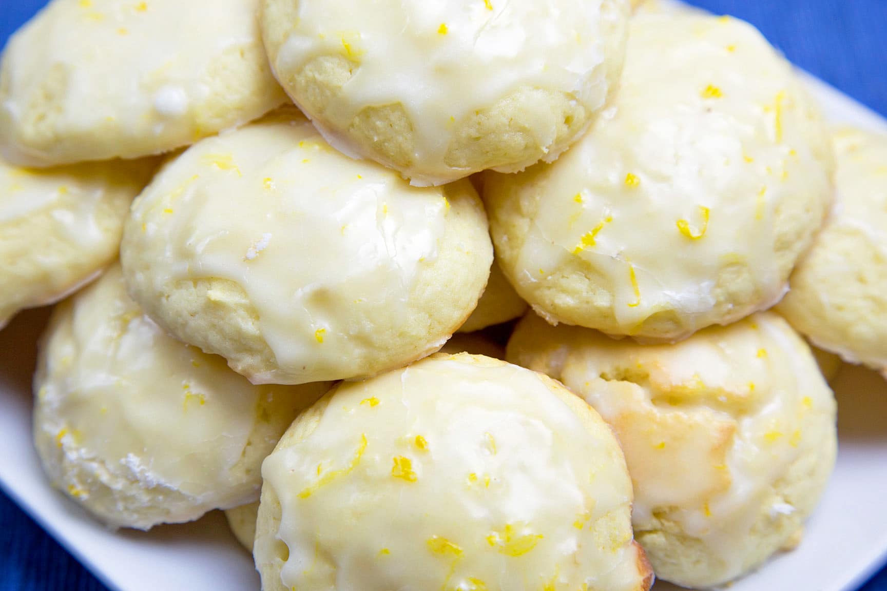Lemon Ricotta cookies with lemon glaze