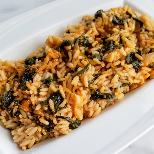 Greek rice (spanakorizo)