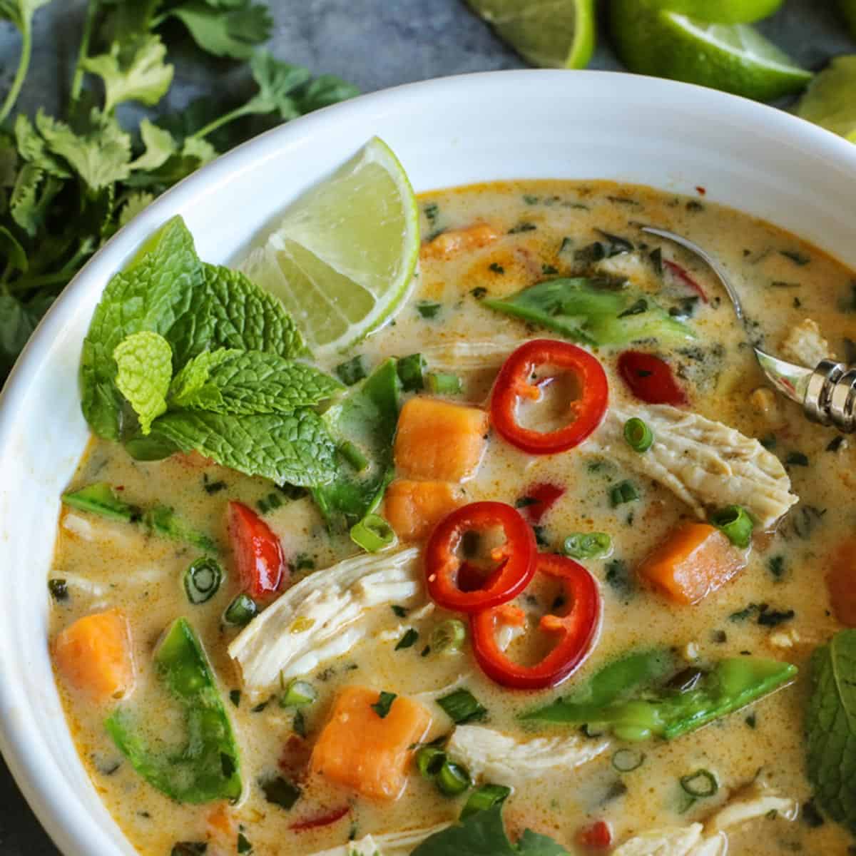 Thai Chicken Soup with Coconut Milk 
