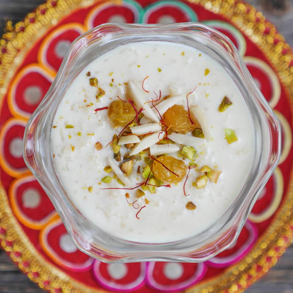 Lebanese rice pudding with pistachio – Riz B Haleeb – Kheer